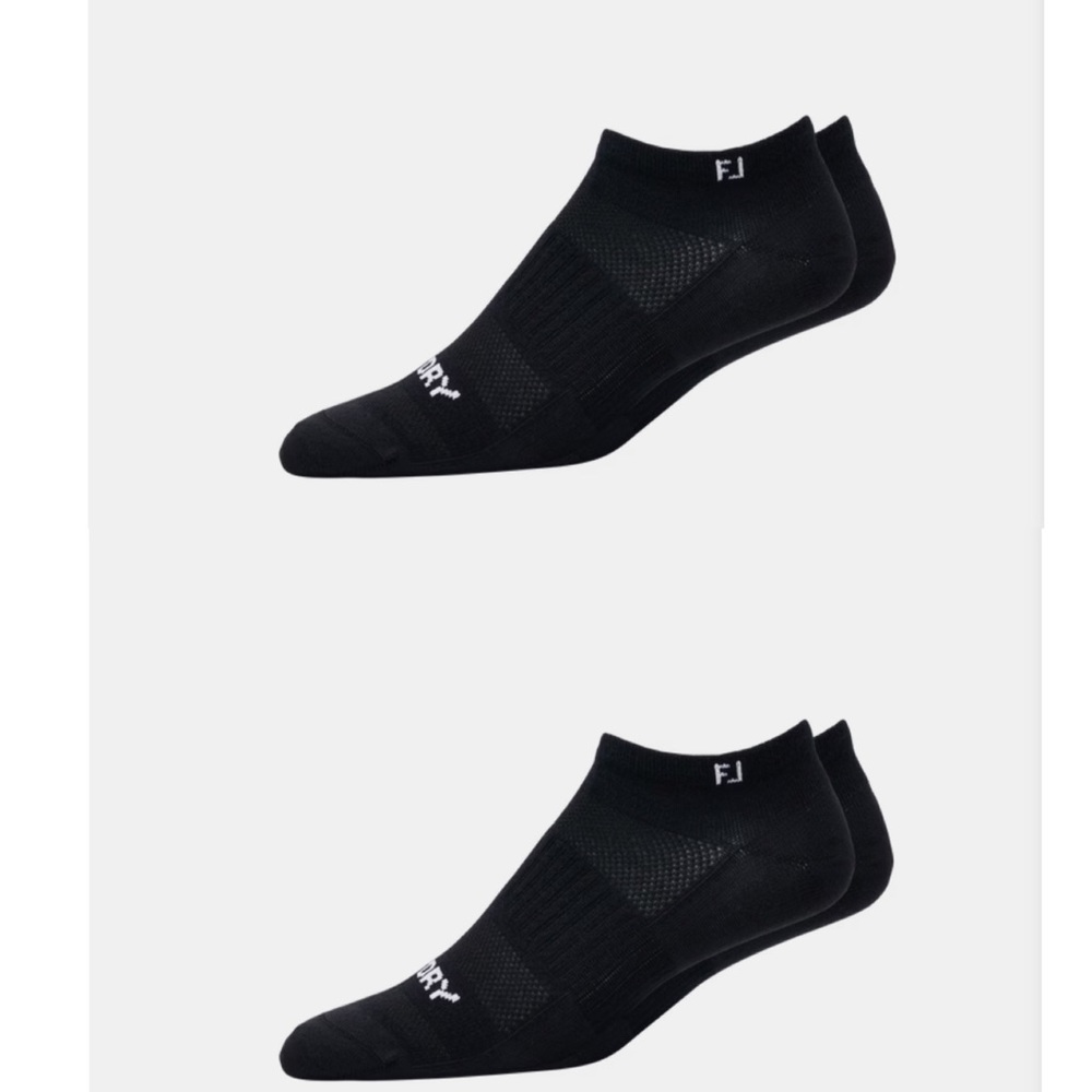 FootJoy Women ProDry Low Cut 2 Pack in Black Size 6-9 set of 2 Four Pairs Total